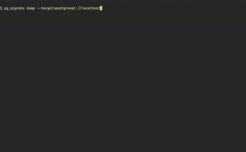 Screenshot of postgresql-migrator